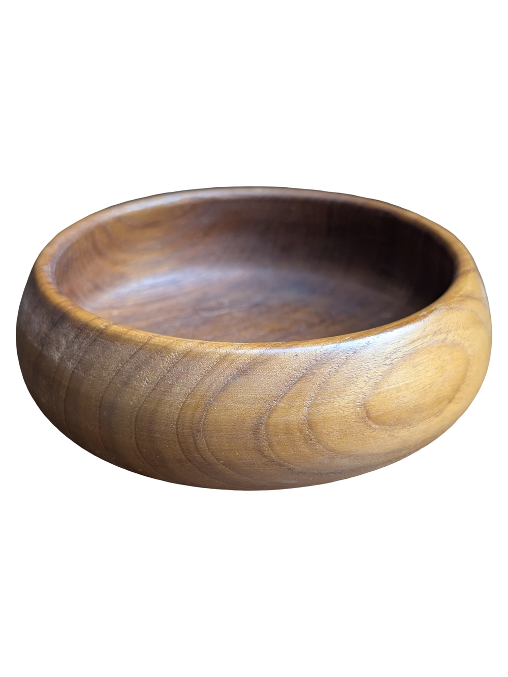 Vintage Teak Hand Carved Bowl 5.5” Catchall Decor MCM Midcentury Modern - Picture 2 of 5